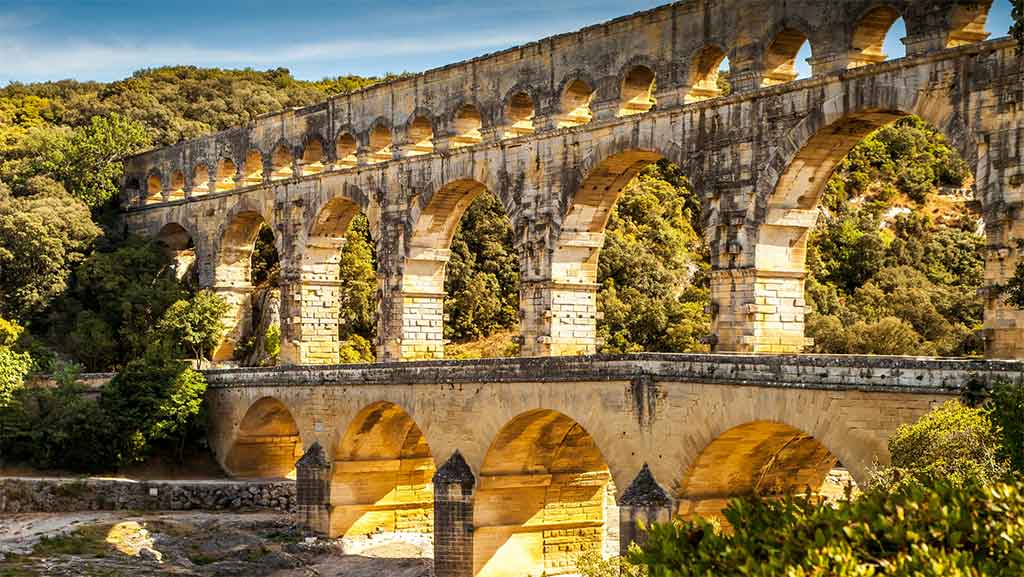 paysage Gard pont du Gard