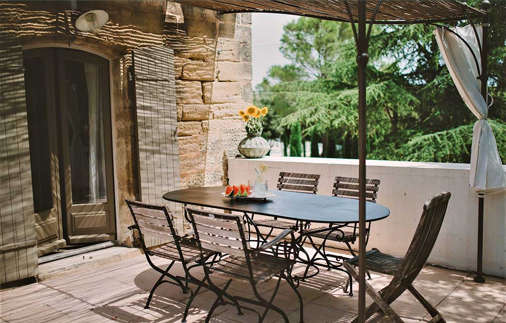 terrasse occitane gîte de charme Uzes